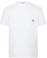 STONE ISLAND Compass Logo Pocket Short Sleeve T-Shirt White () MO741521957-V0001 STONE ISLAND Compass Logo Pocket Short Sleeve T-Shirt White () MO741521957-V0001