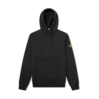 STONE ISLAND Compass Logo Pullover Hoodie Black Classic Sweatshirt. 721564151-V0029