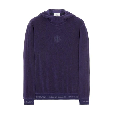 Stone Island Compass Logo Purple Hoodie Long Sleeve for Men 7615651E3-V0027