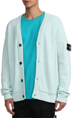 스톤 아일랜드 컴파스 패치 가디건 울 스웨터 라이트 그린 7515504A3-V0052 Details for 스톤 아일랜드 컴파스 패치 가디건 울 스웨터 라이트 그린 7515504A3-V0052