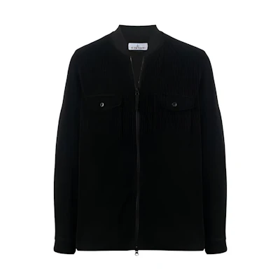 STONE ISLAND Compass Patch Corduroy Jacket Black 751511611-V0029