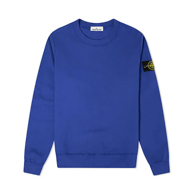 Stone Island Compass Patch Crewneck Sweatshirt FW21 Blue 751563020-V0043