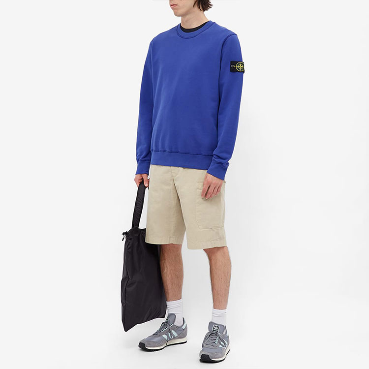 Stone Island Compass Patch Crewneck Sweatshirt FW21  Blue 751563020-V0043 圖 3