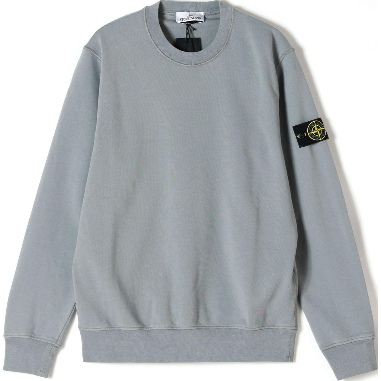 Stone Island Compass Patch Crewneck Sweatshirt Gray POIZON2406211373