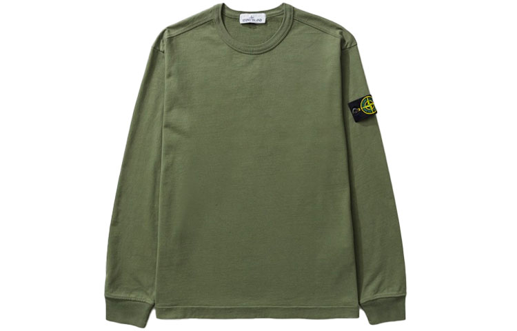 Stone Island Compass Patch Green Long Sleeve Sweatshirt 751564450-V0055