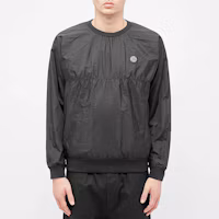 Purchase STONE ISLAND Compass Patch Nylon Crewneck Pullover Sweatshirt Black 711563036-V0029
