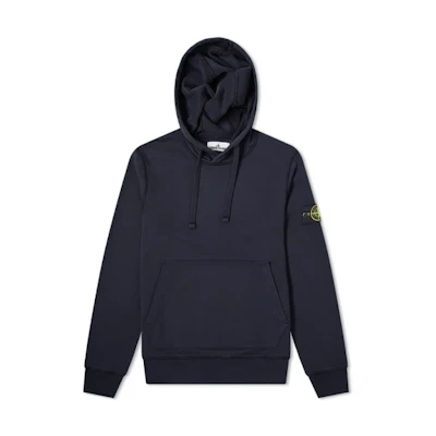 Stone Island Compass Patch Pullover Hoodie Navy Blue - 721564151-V0020