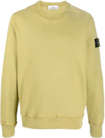 STONE ISLAND Compass Patch Pullover Sweatshirt Yellow FW21 Crewneck. 751563020-V0098 STONE ISLAND Compass Patch Pullover Sweatshirt Yellow FW21 Crewneck. 751563020-V0098