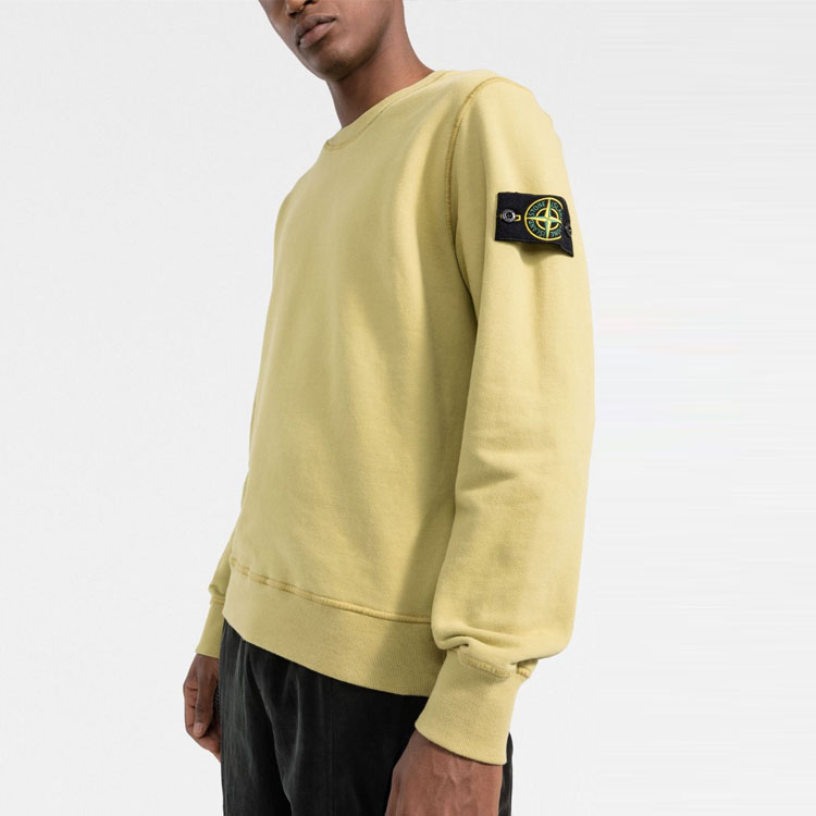 Purchase STONE ISLAND 羅盤標誌黃色圓領套頭衛衣 FW21 751563020-V0098