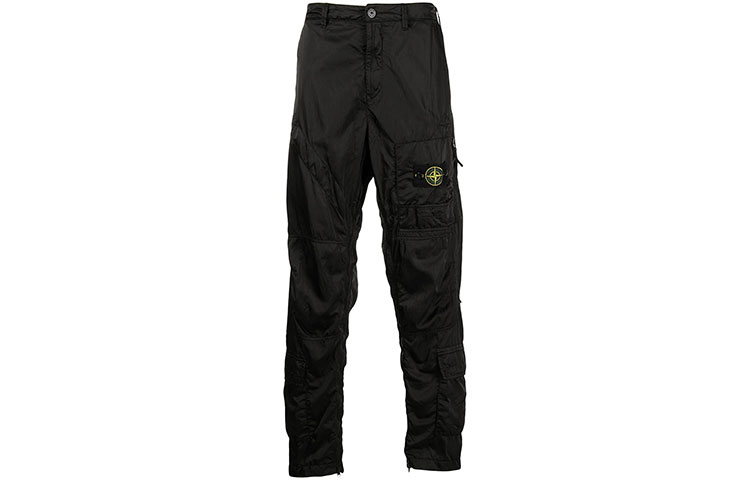 STONE ISLAND Compass Patch Straight Cargo Pants Black . 751531021-V0029 圖 2