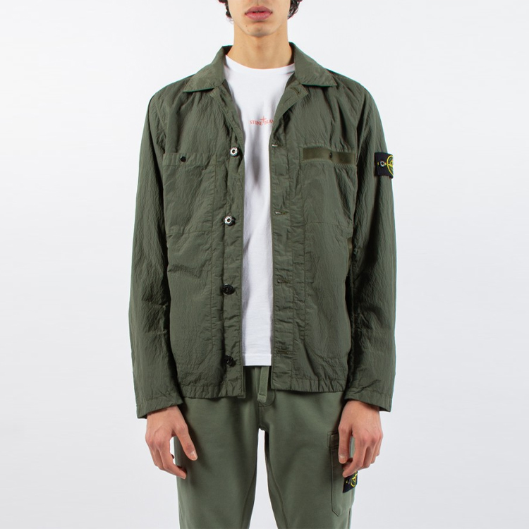 STONE ISLAND Compass Patch Utility Jacket Military Green Menswear 721544229-V0058 圖 5