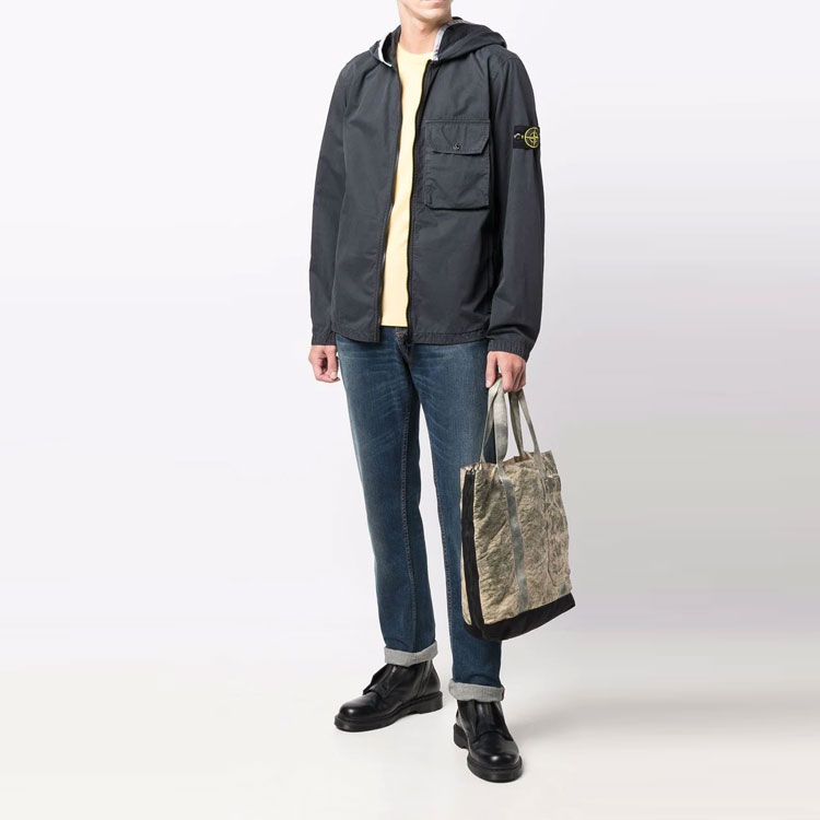 STONE ISLAND Compass Patch Zip-Up Hoodie Jacket Men’s Grey 7515114WN-V0165 圖 3