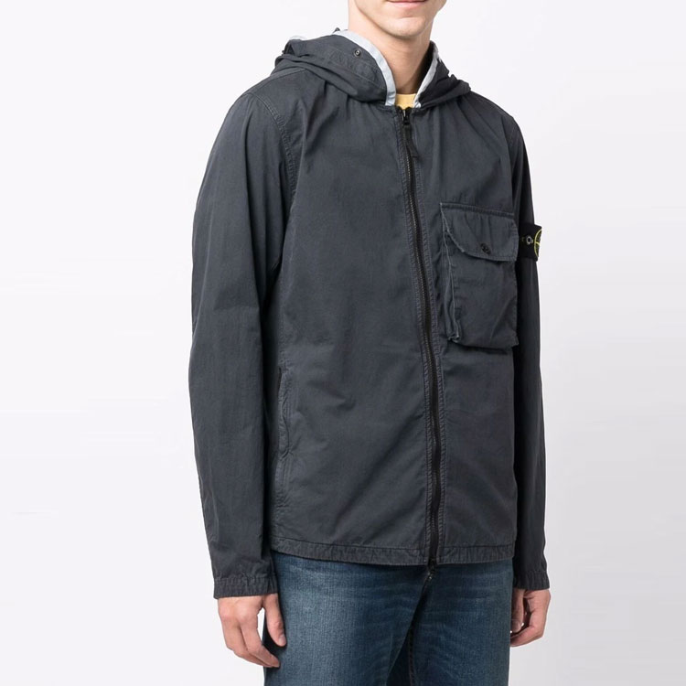 STONE ISLAND Compass Patch Zip-Up Hoodie Jacket Men’s Grey 7515114WN-V0165 圖 4