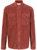 Stone Island Corduroy Logo Button-Up Shirt Jacket Red 751512111-V0015 Stone Island Corduroy Logo Button-Up Shirt Jacket Red 751512111-V0015