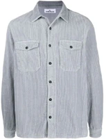 Stone Island Corduroy Shirt Jacket Gray Blue 751512111-V0061 Stone Island Corduroy Shirt Jacket Gray Blue 751512111-V0061