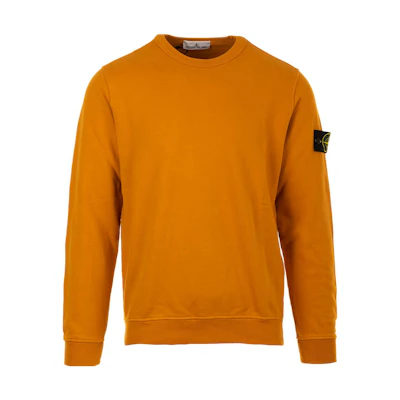 Stone Island Crewneck Loose-Fit Long Sleeve Sweatshirt Yellow 791562420-V0013