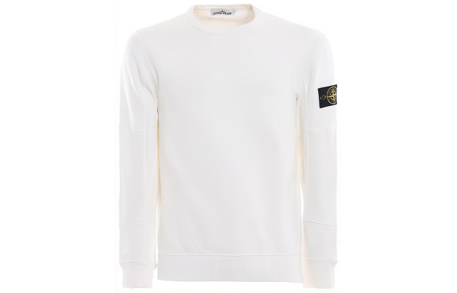 Stone Island Crewneck Pullover Long Sleeve Sweatshirt White 691563420-V0001