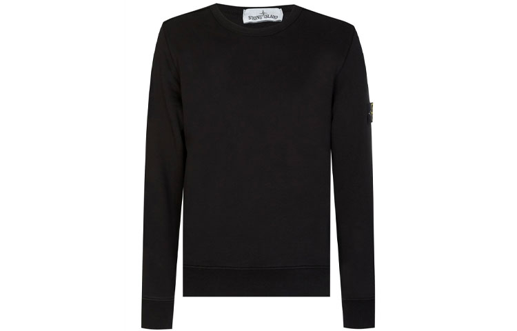 Stone Island Crewneck Pullover Sweatshirt  Black 711562720-V0029
