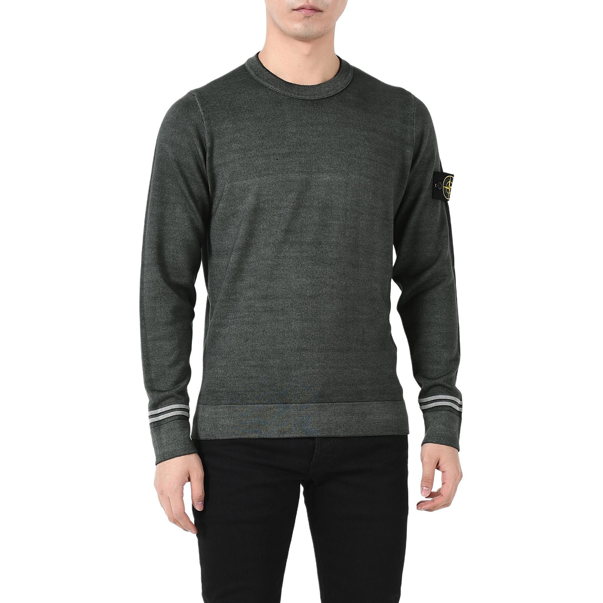 Stone Island Crewneck Pullover Sweatshirt Gray 7315555A8-V0059