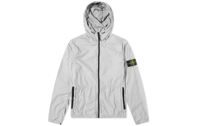 Stone Island Crinkle Lightweight Hooded Jacket Grey 721543330-V0064