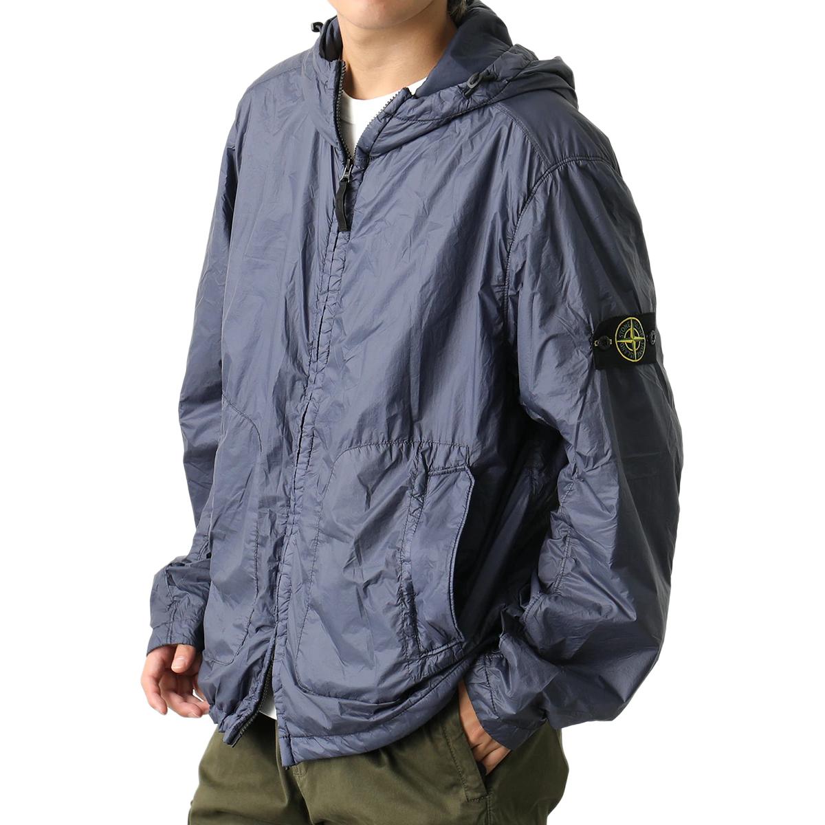 Stone Island Deep Navy Hooded Zip-Up Casual Jacket 781542025-V0020