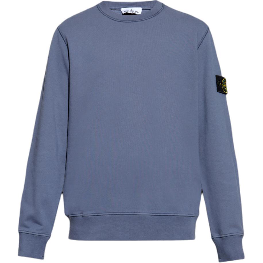 Stone Island Denim Blue Crewneck Pullover Sweatshirt 811563051-V0046