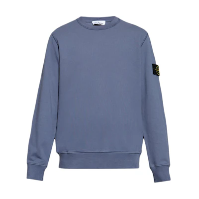Stone Island Denim Blue Crewneck Pullover Sweatshirt 811563051-V0046