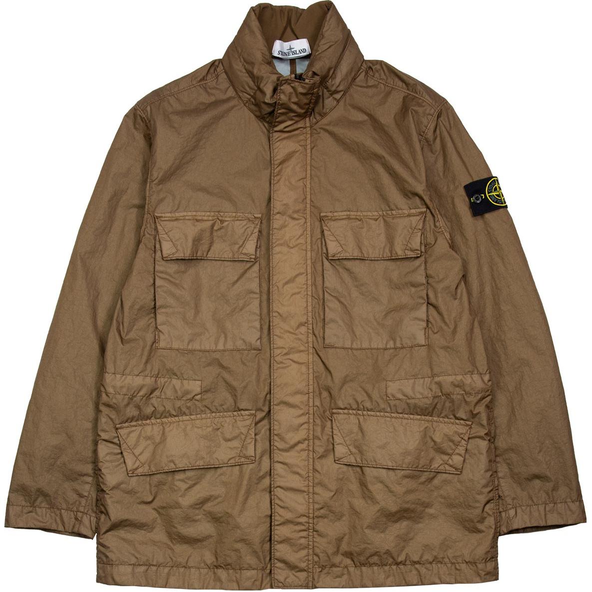 Stone Island Detachable Hood Full-Zip Jacket Men’s Taupe Brown 781542423-V0098