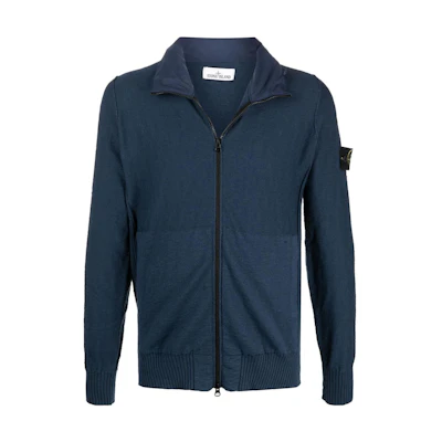 Stone Island Detachable Hood Logo Patch Jacket Men’s Blue 7415525B0-V0024