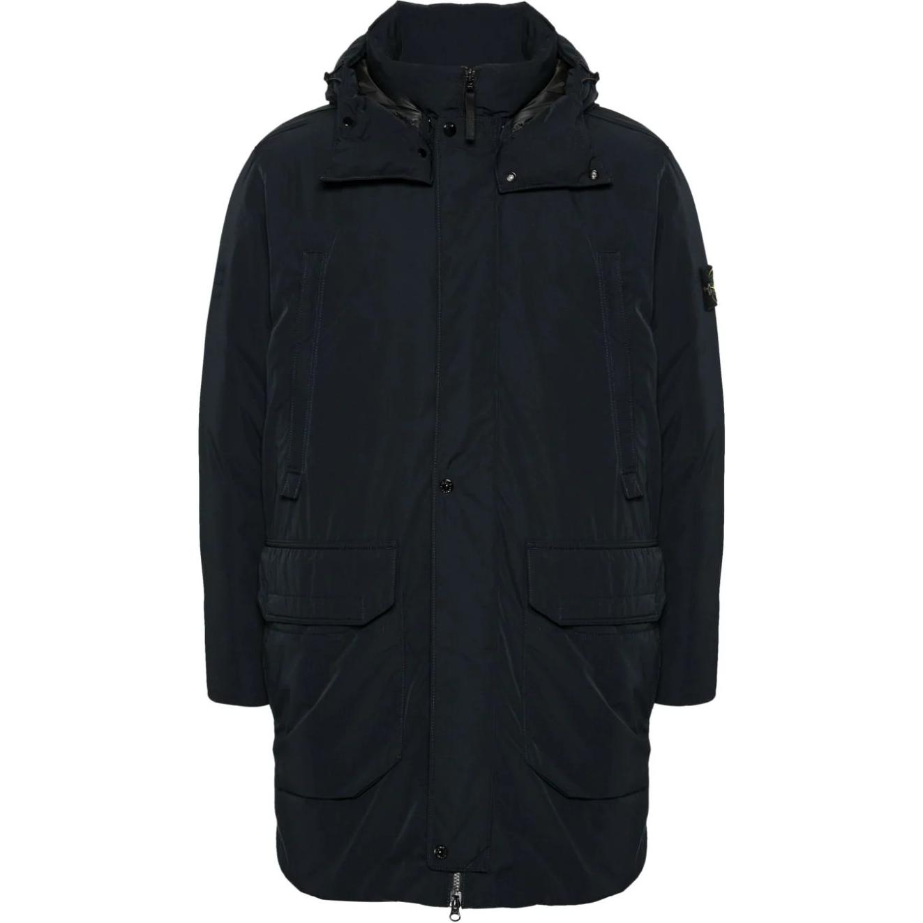 Stone Island Detachable Hooded Navy Blue Loose-Fit Long Sleeve Jacket Mens POIZON240809972
