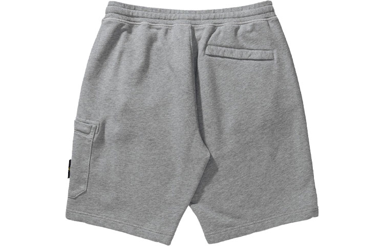 STONE ISLAND Detachable Logo Patch Drawstring Shorts Mens Grey Casual Wear 741564651-V0M64 圖 3
