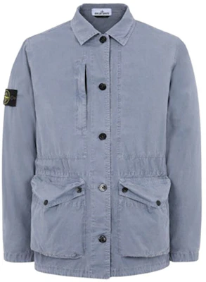 Stone Island Jaket Canvas Distressed dengan Arm Badge Biru Muda 7415439WN-V0146 Order Stone Island Jaket Canvas Distressed dengan Arm Badge Biru Muda 7415439WN-V0146