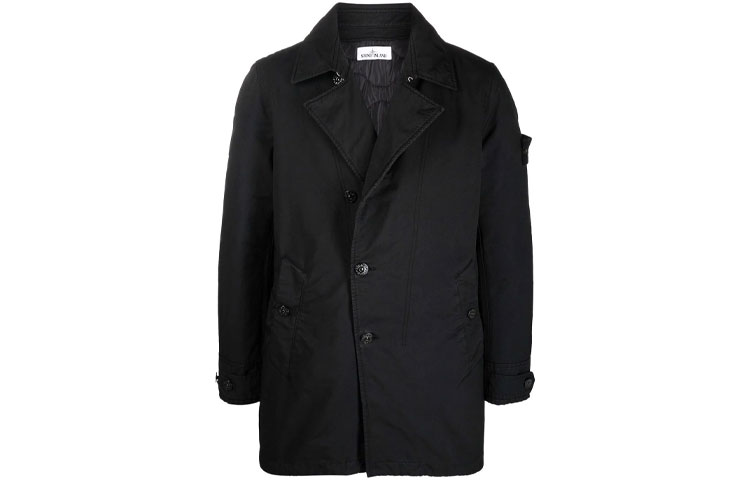 Stone Island Double-Breasted Tailored Jacket Black 751542149-V0029