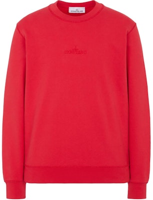 ストーンアイランド ドラゴンイヤー ロゴプリント クルーネックスウェット ユニセックス - レッド 8025665CA-V0010 Lookbook ストーンアイランド ドラゴンイヤー ロゴプリント クルーネックスウェット ユニセックス - レッド 8025665CA-V0010