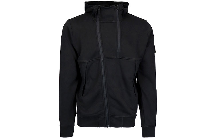 Stone Island Dual-Zip Hoodie Jacket Men’s Black 721561051-V0029
