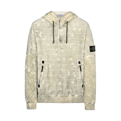 Stone Island Dust Color Ghillie Laser Camo Hoodie Buttery Yellow 7315626E2-V0035