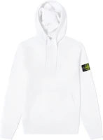 Stone Island Dyed Logo Hoodie White Fashion Pullover 741564151-V0001 Stone Island Dyed Logo Hoodie White Fashion Pullover 741564151-V0001