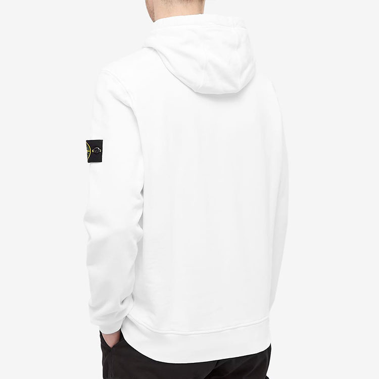 Purchase Stone Island Dyed Logo Hoodie White Fashion Pullover 741564151-V0001