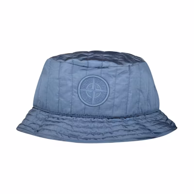 STONE ISLAND Embroidered Logo Nylon Bucket Hat Blue - 771599876V0046