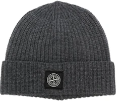 Stone Island Embroidered Patch Knit Beanie for Men - Dark Gray. 7915N10B5V0M67 Stone Island Embroidered Patch Knit Beanie for Men - Dark Gray. 7915N10B5V0M67