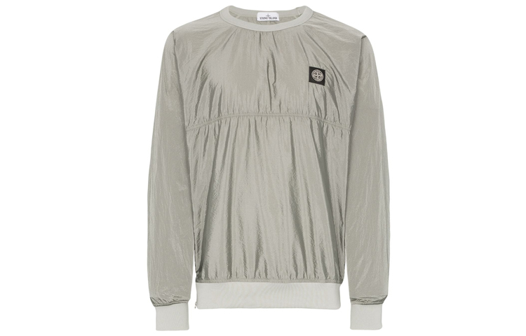 Stone Island Fall Logo Pullover Sweatshirt Metallic Unisex Hip-Hop Style. MO711563036