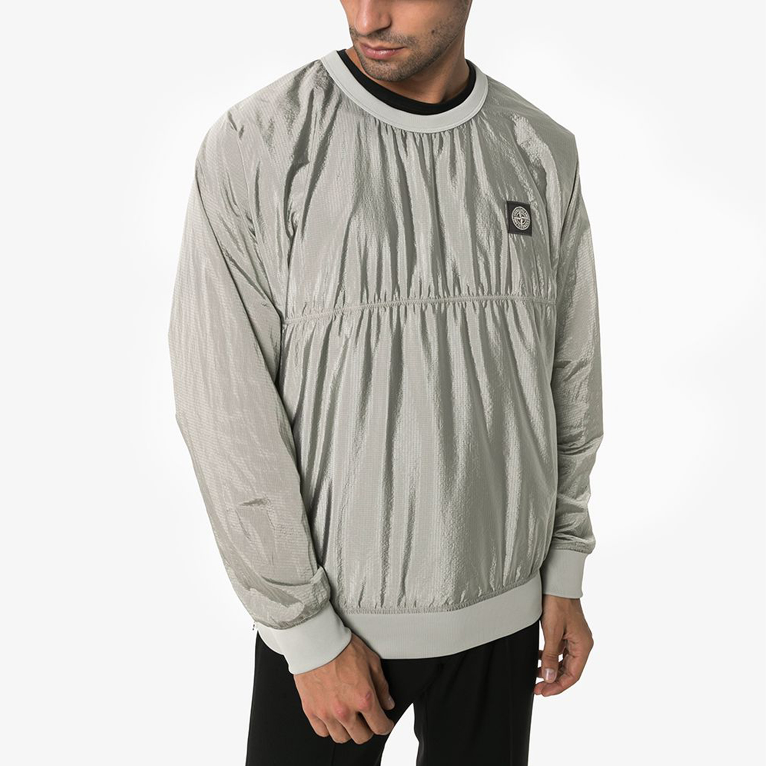 Stone Island Fall Logo Pullover Sweatshirt Metallic Unisex Hip-Hop Style. MO711563036 圖 3