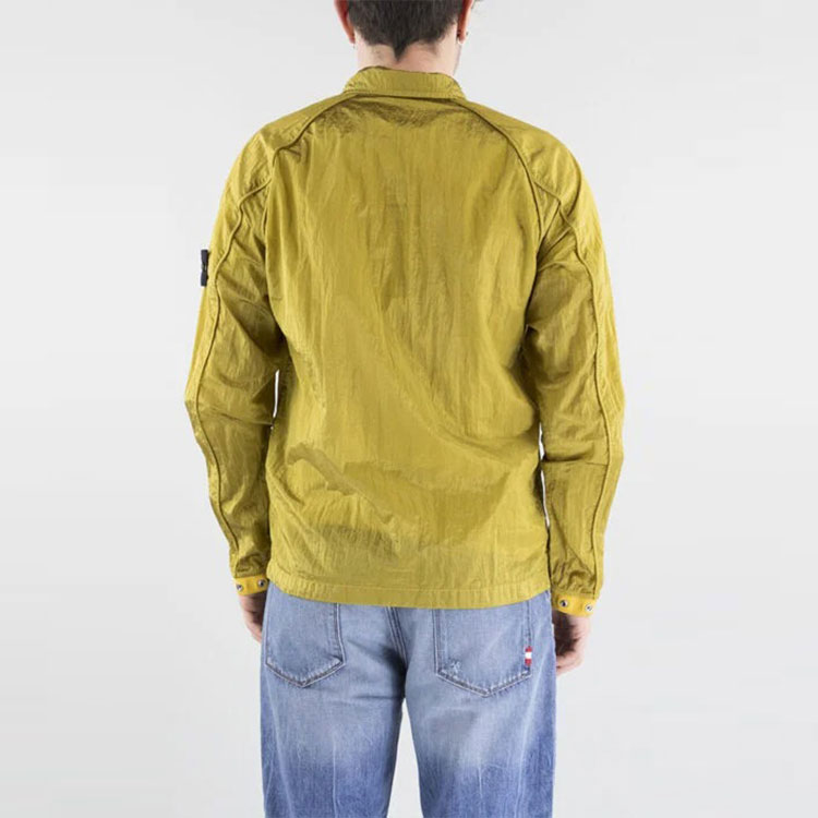 Purchase 스톤아일랜드 SS22 메탈릭 나일론 셔츠 재킷 옐로우 남성용 761512321-V0030