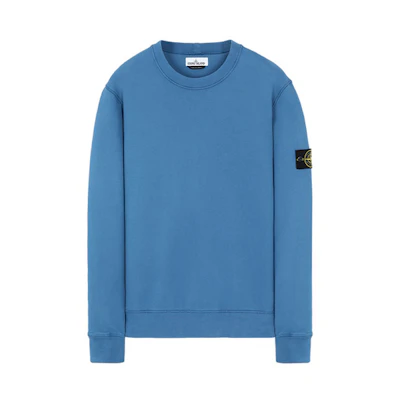 Stone Island Fleece Cotton Crewneck Sweatshirt Blue 731563020-v0043