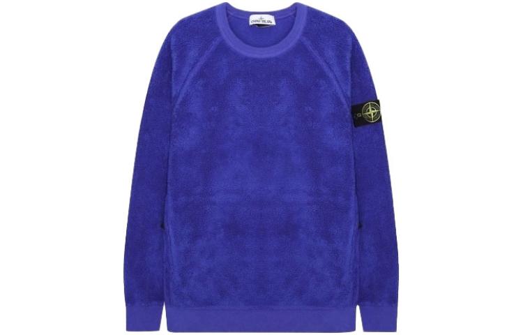 Stone Island Fleece Crewneck Logo Sweatshirt Blue 751560234-V0043