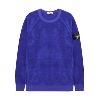 Stone Island Fleece Crewneck Logo Sweatshirt Blue 751560234-V0043