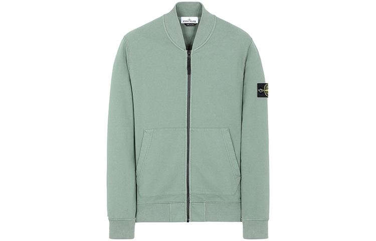 Stone Island Fleece Zip-Up Jacket Green 731560220-V0055