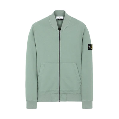 Stone Island Fleece Zip-Up Jacket Green 731560220-V0055