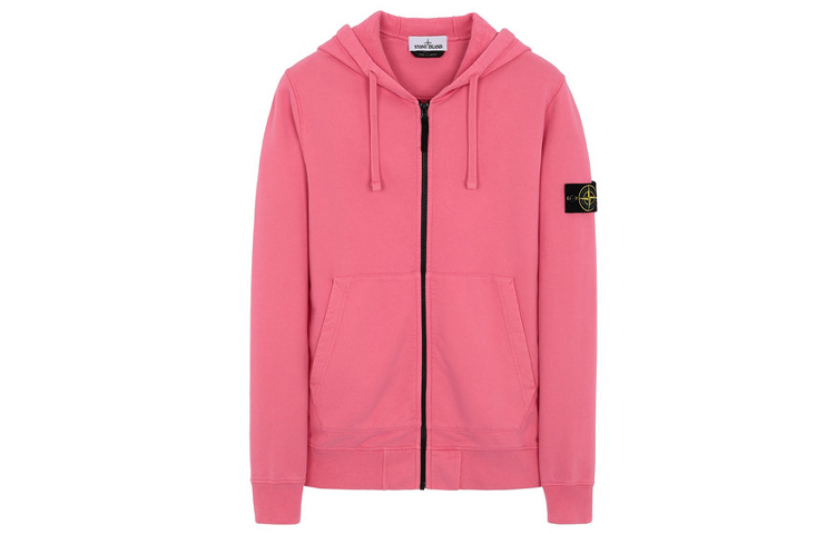 Stone Island Full-Zip Hoodie Pink 731564220-v0087