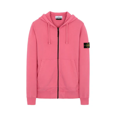 Stone Island Full-Zip Hoodie Pink 731564220-v0087